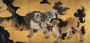 唐獅子図屏風